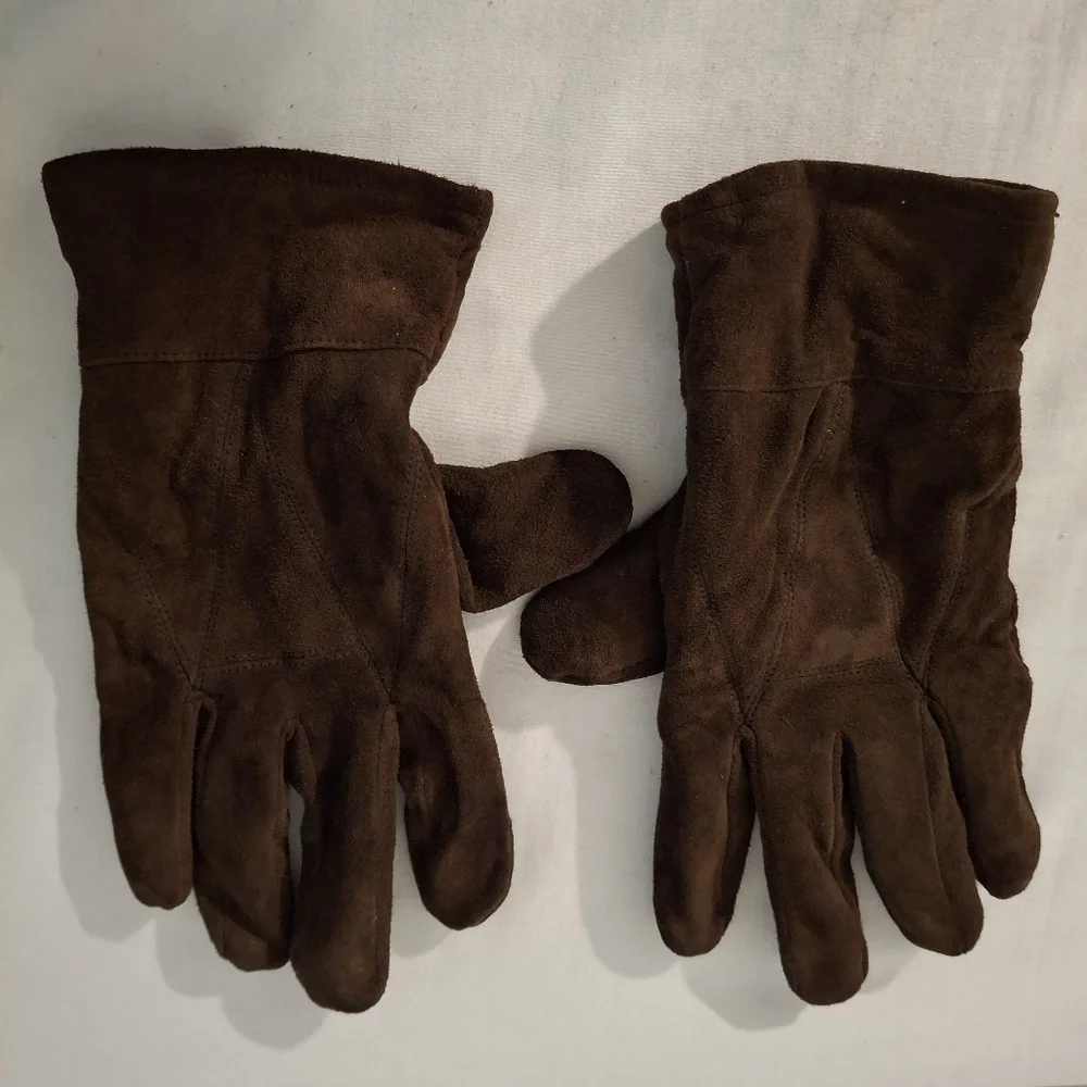 Thinsulate Women's Brown Suede Gloves Classic Design